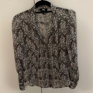 Paige silk button down shirt